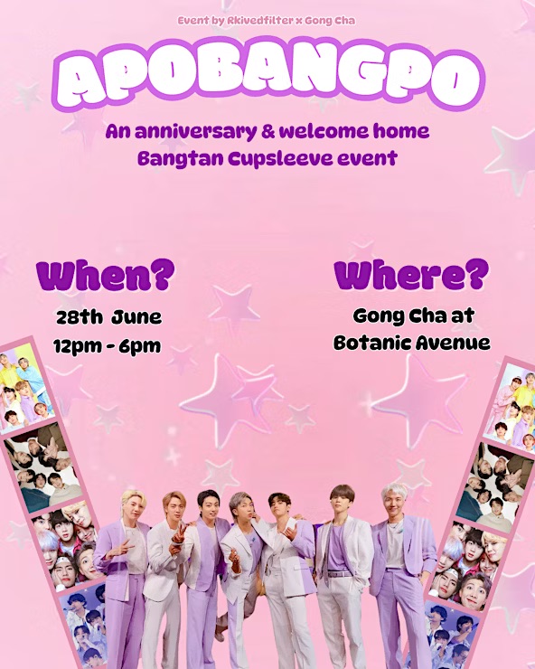 Apobangpo | Welcome back BTS Cupsleeve event