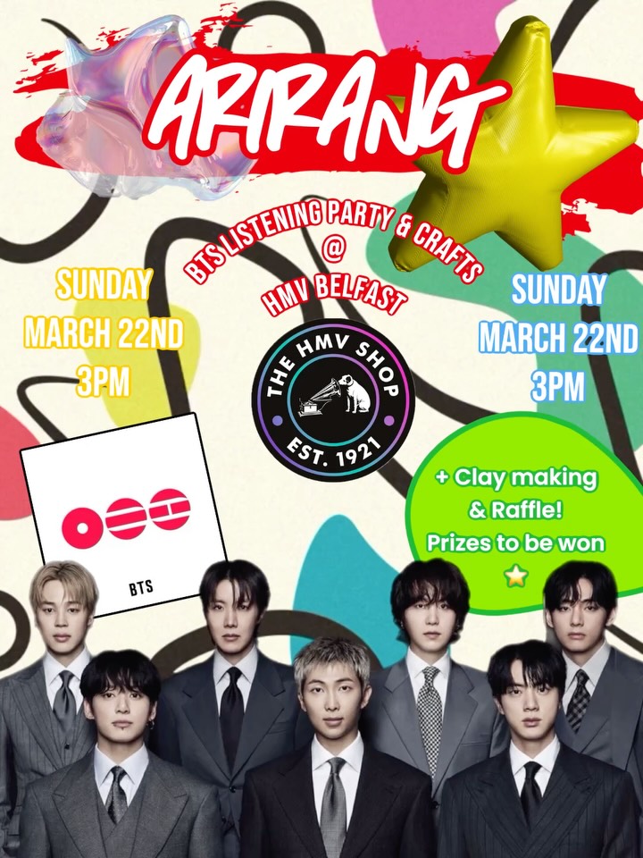 ARIRANG BTS Listening Party & Crafts