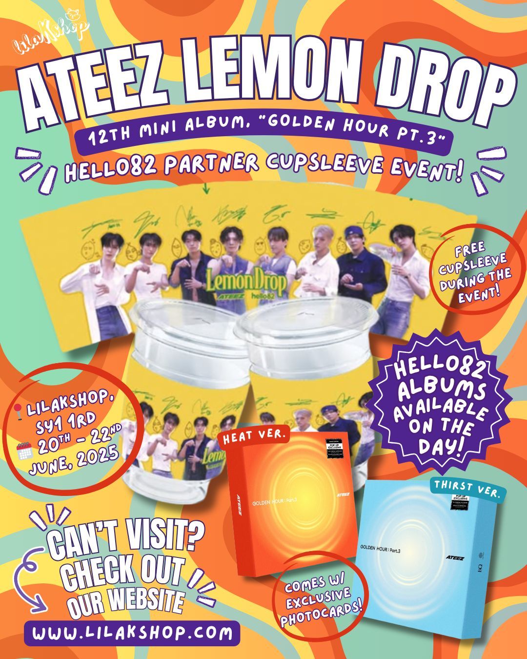 ATEEZ "Golden Hour pt.3" Release Cupsleeve Event