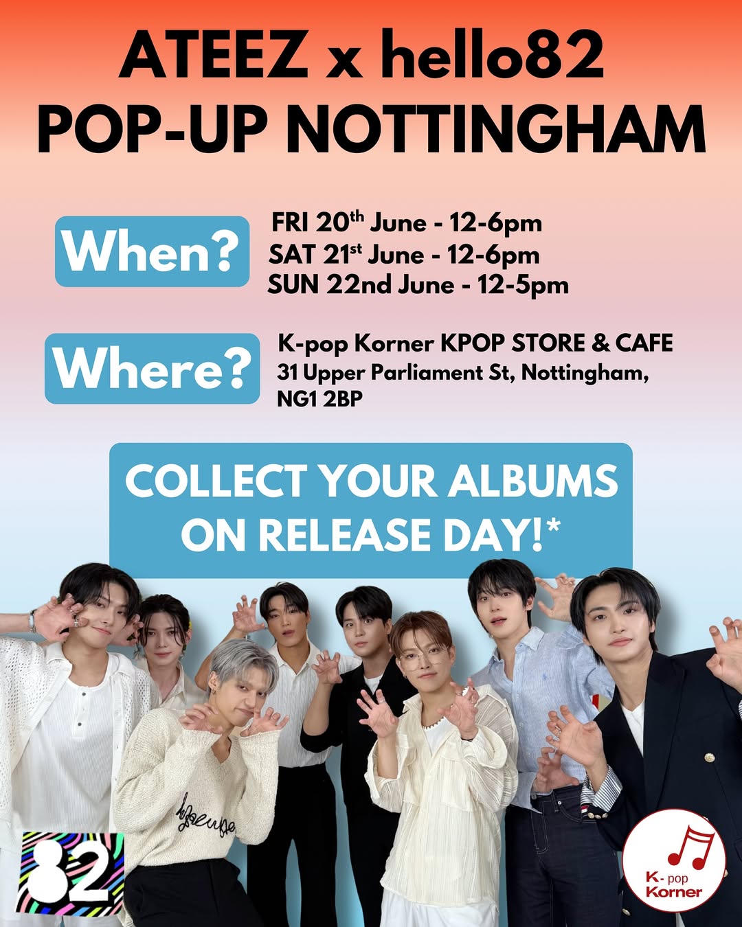 ATEEZ x hello82 OFFICIAL POP-UP & CUPSLEEVE EVENT - Image 1