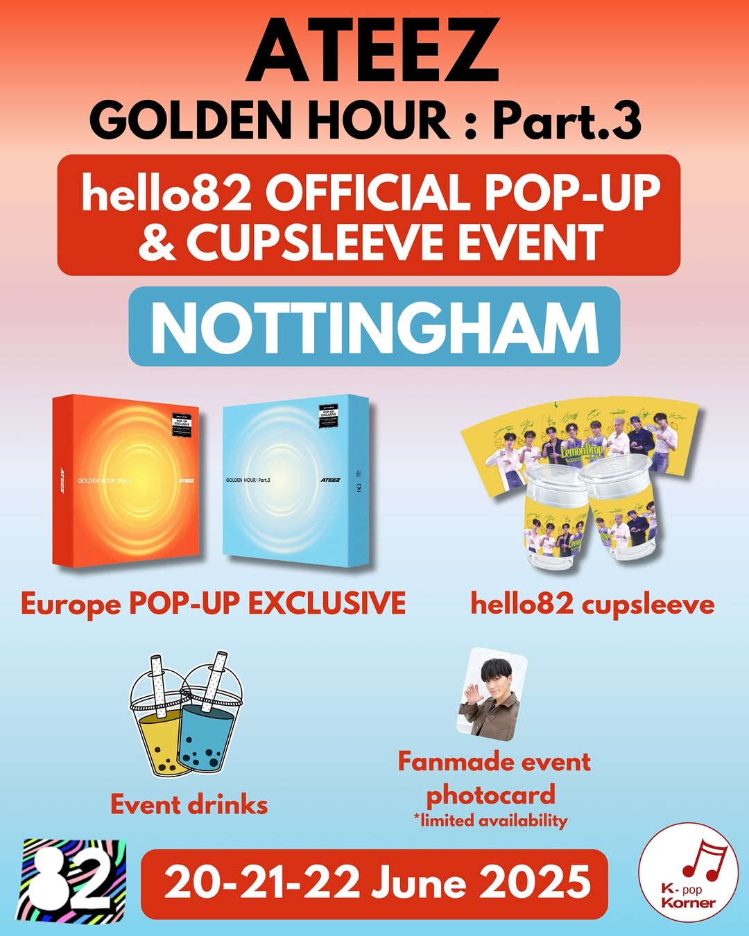 ATEEZ x hello82 OFFICIAL POP-UP & CUPSLEEVE EVENT