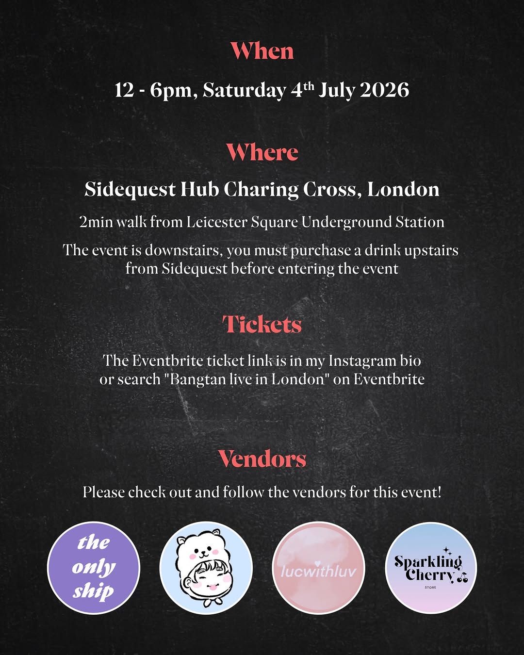 Bangtan live in London Concert Cupsleeve Event - Image 3