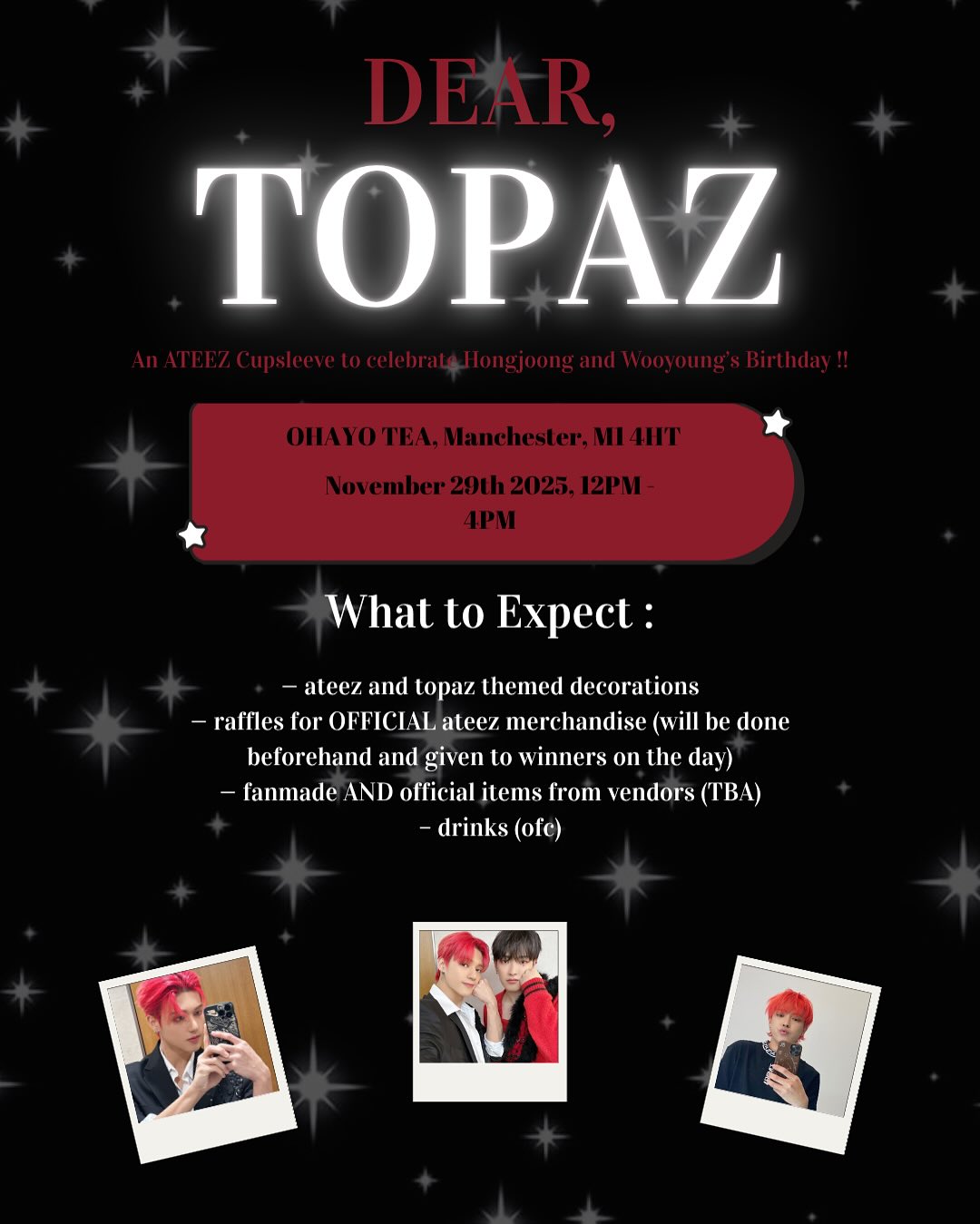 DEAR TOPAZ - Wooyoung and Hongjoong Birthday Cupsleeve