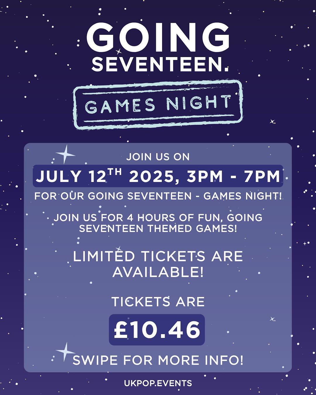 GOING SEVENTEEN : GAMES NIGHT - NOTTINGHAM
