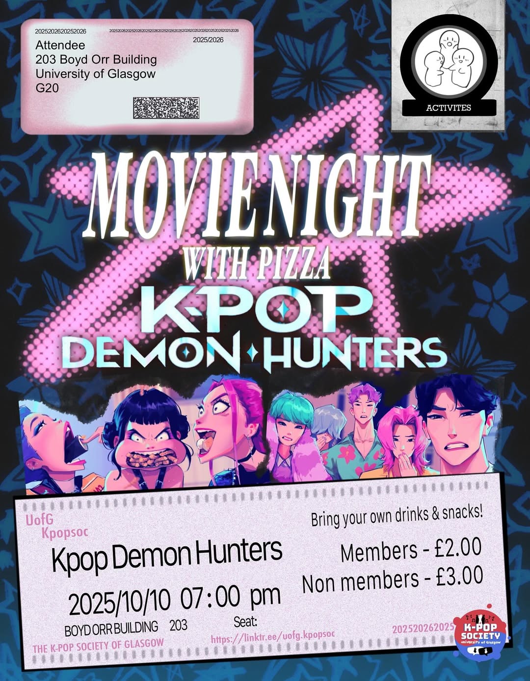 Movie Night with Pizza! K-Pop Demon Hunters