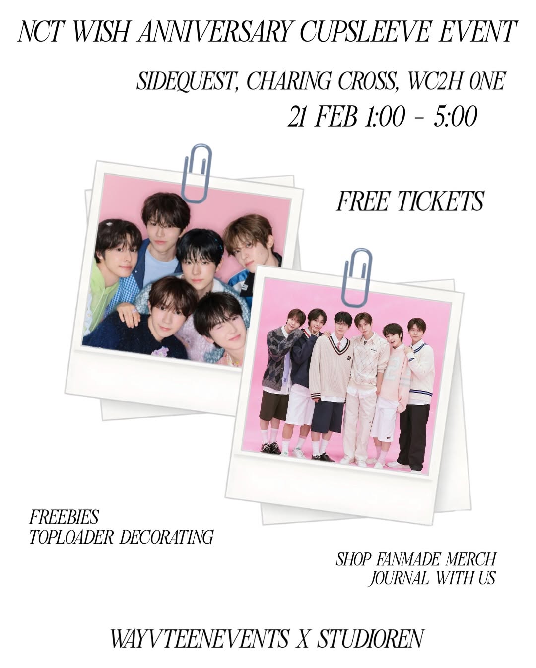 NCT WISH ANNIVERSARY CUPSLEEVE EVENT