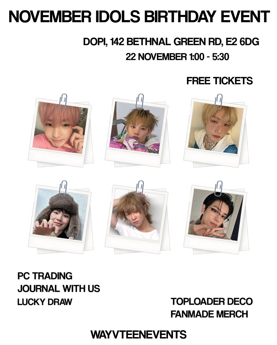 NOVEMBER IDOLS BIRTHDAY EVENT - Image 1