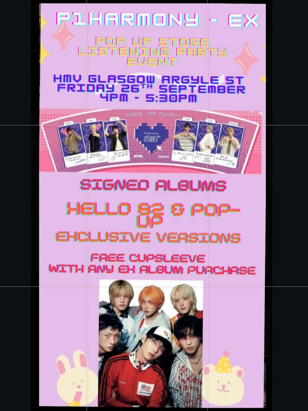 P1Harmony EX Pop Up Listening Party