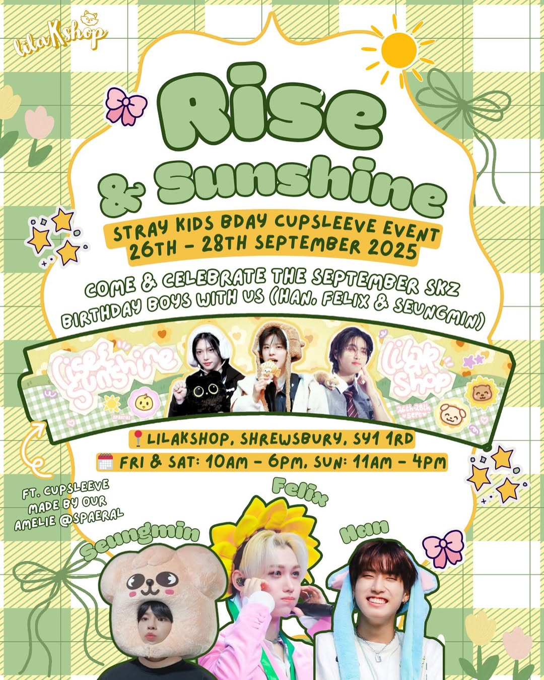 Rise & Sunshine | Stray Kids Birthday Cupsleeve Event