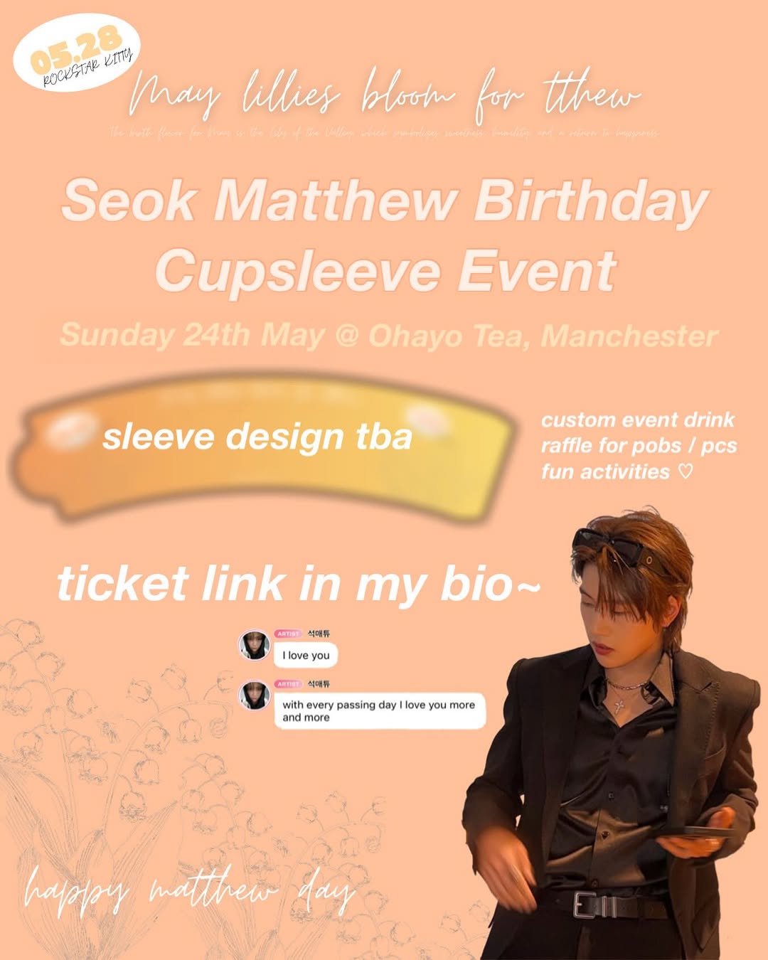 Seok Matthew Birthday Cupsleeve Event