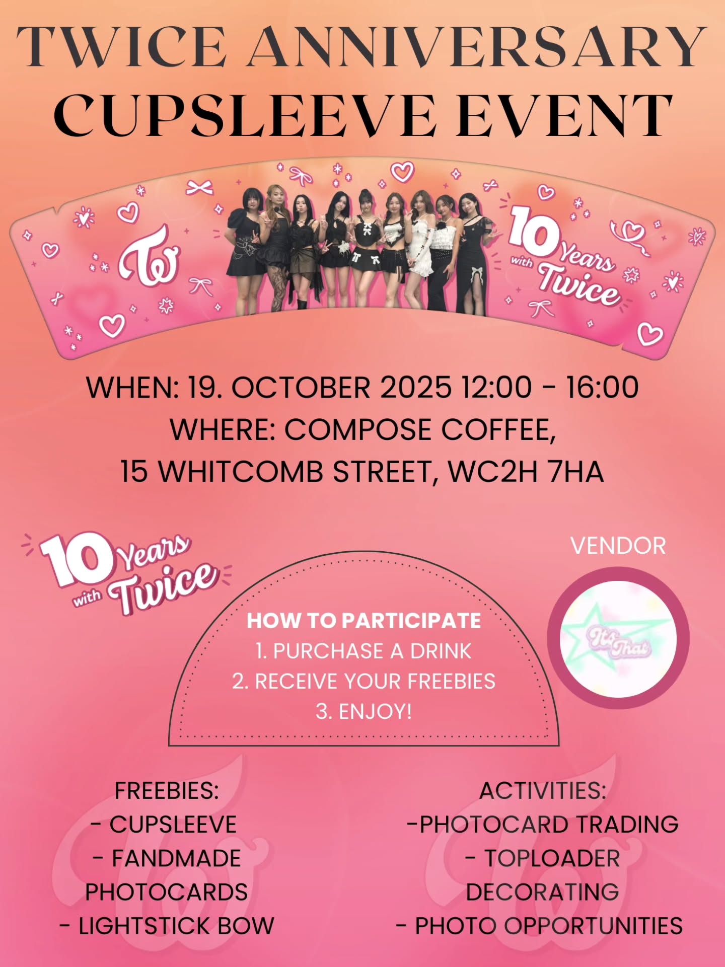 TWICE Anniversary Cupsleeve Event - Image 1