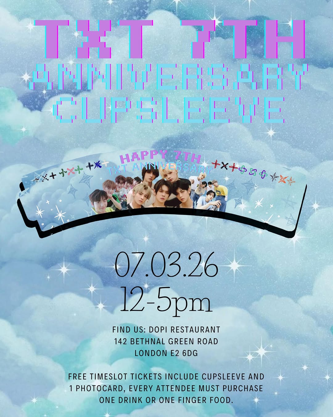 TXT ANNIVERSARY CUPSLEEVE