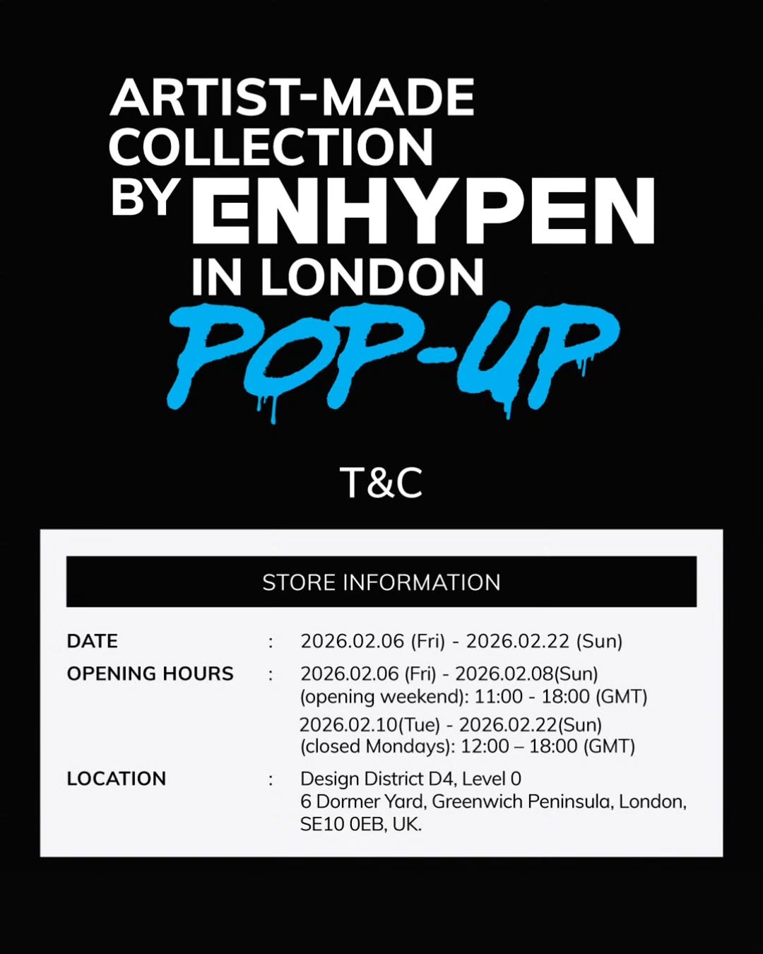 Artist-Made Collection by ENHYPEN POP-UP in LONDON - Image 2
