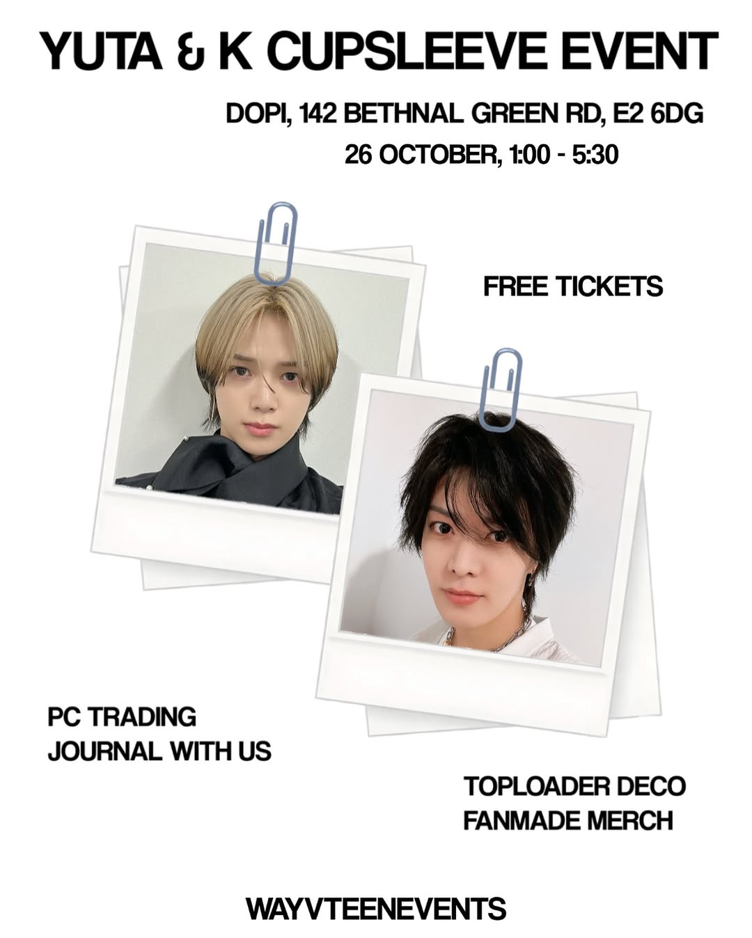 Yuta (NCT 127) & K (&TEAM) Birthday Cupsleeve! - Image 1