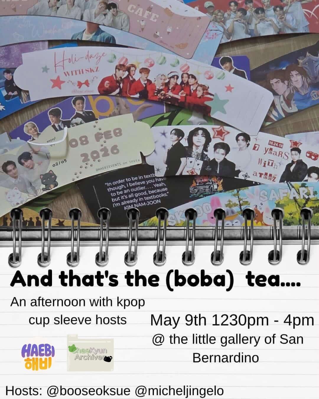 And that’s on the (boba) tea…