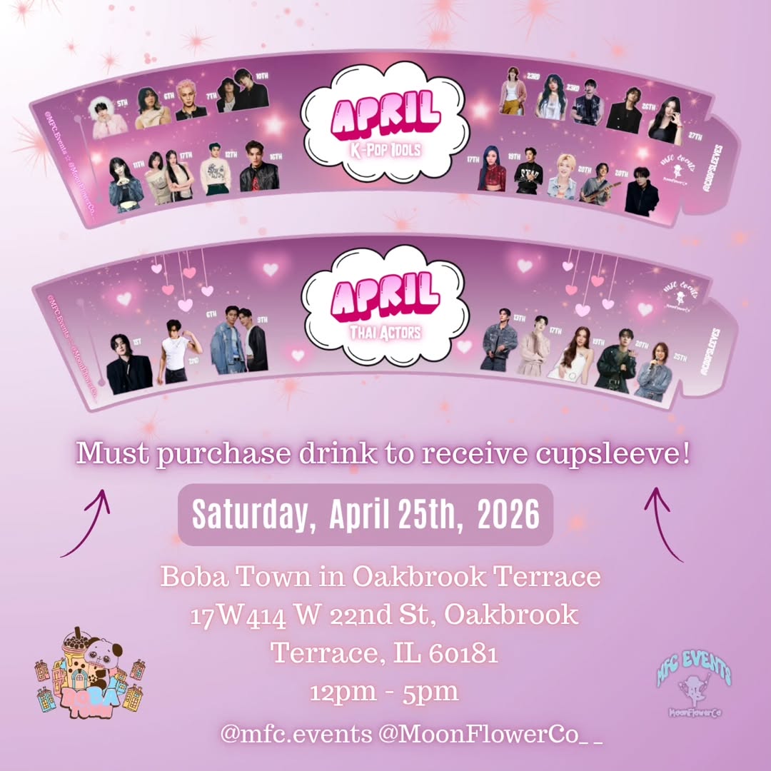 April K-pop Idol Birthdays & April Thai Actors/Artists Combo Event