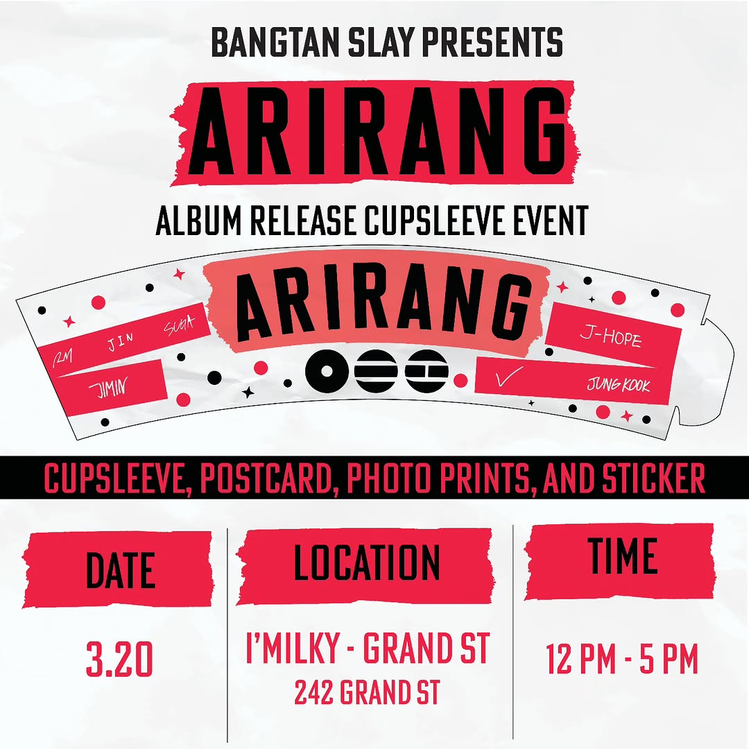 Arirang Album Release Cupsleeve Event