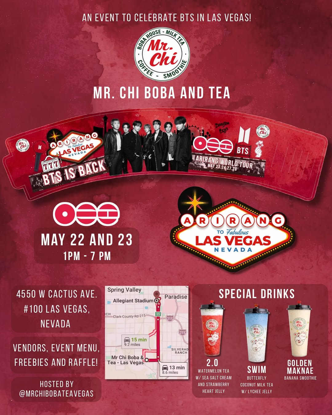 ARIRANG BTS celebration at Mr. Chi Boba & Tea 