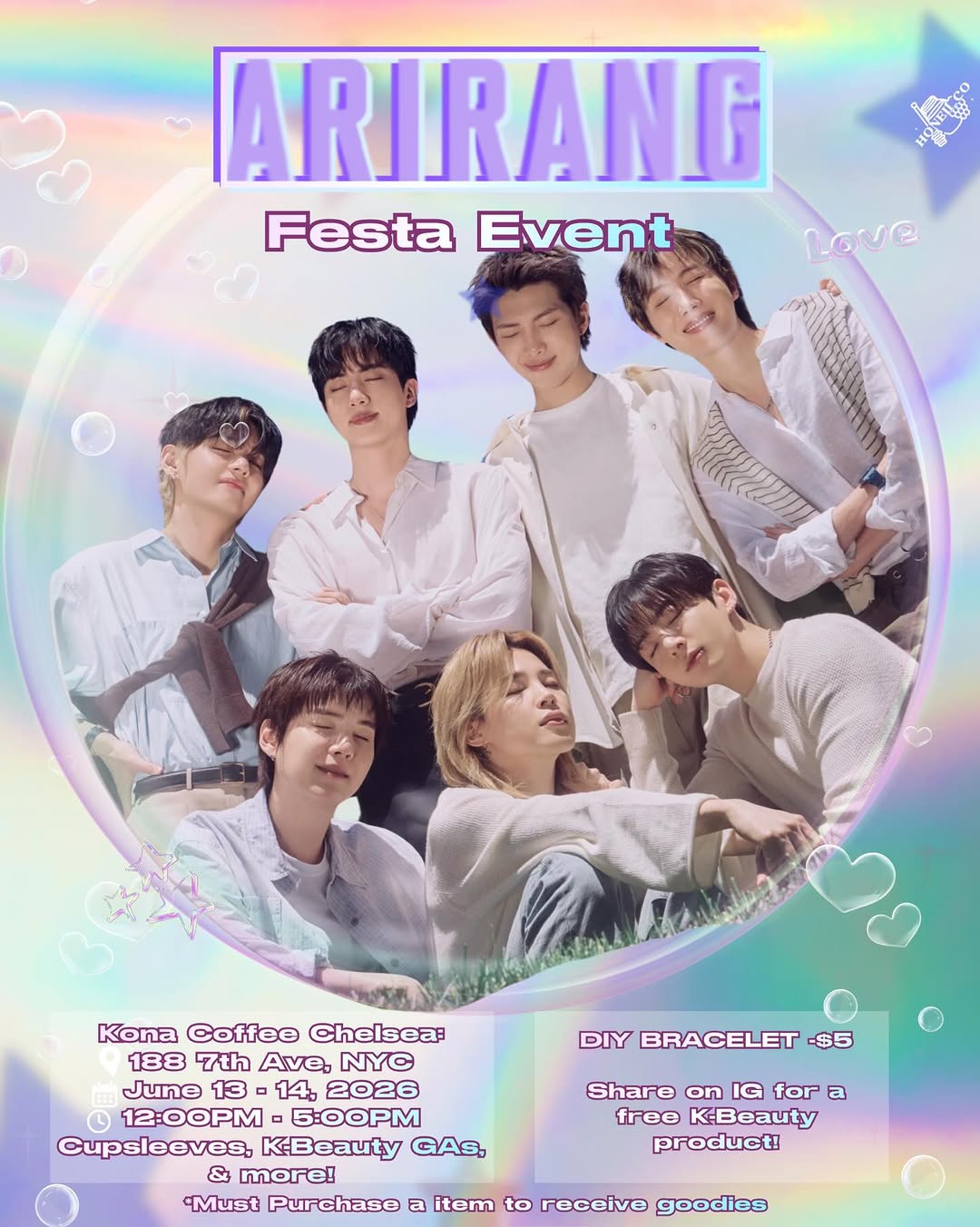 ARIRANG BTS FESTA Cupsleeve Event – New York, June 13 – 14, 2026