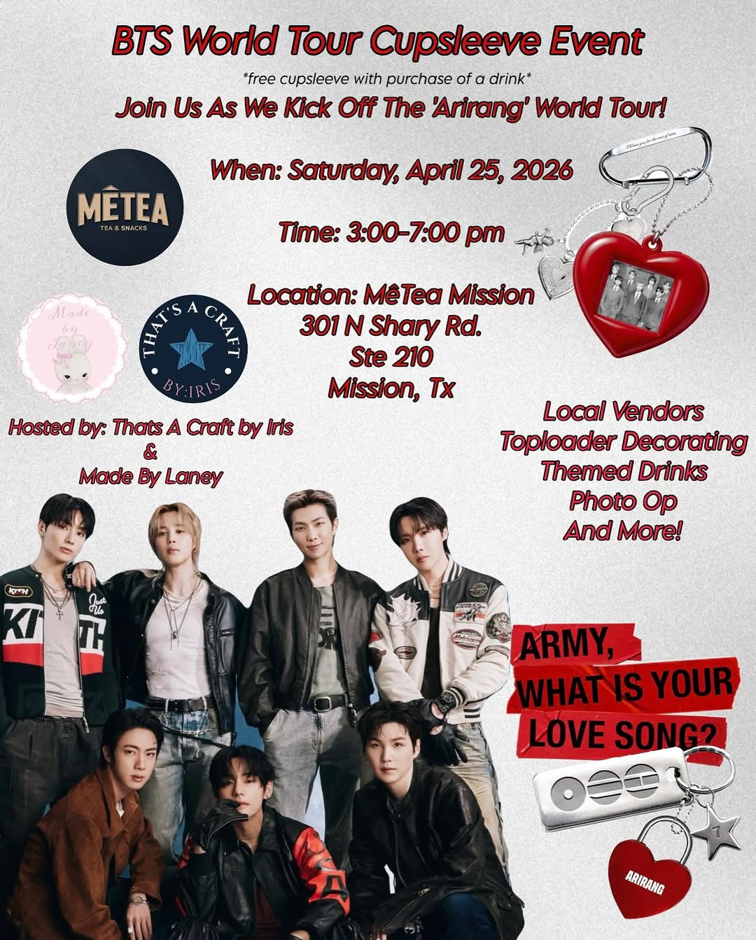 Arirang World Tour cupsleeve event