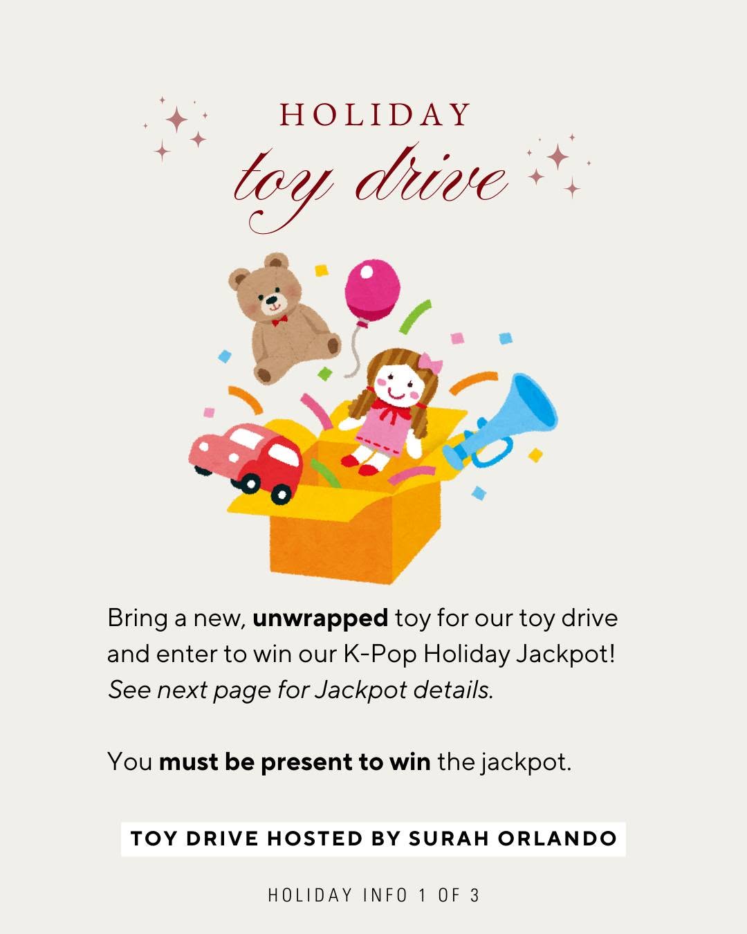 ARMY/ATINY holiday meetup & toy drive - Image 3