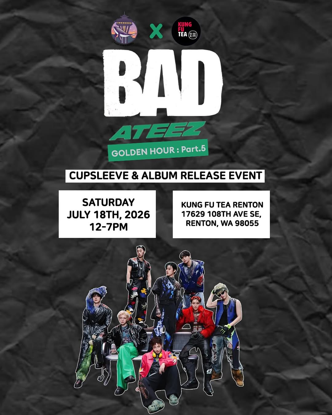 ATEEZ 5th Mini Album Release Celebration – Renton, July 18, 2026