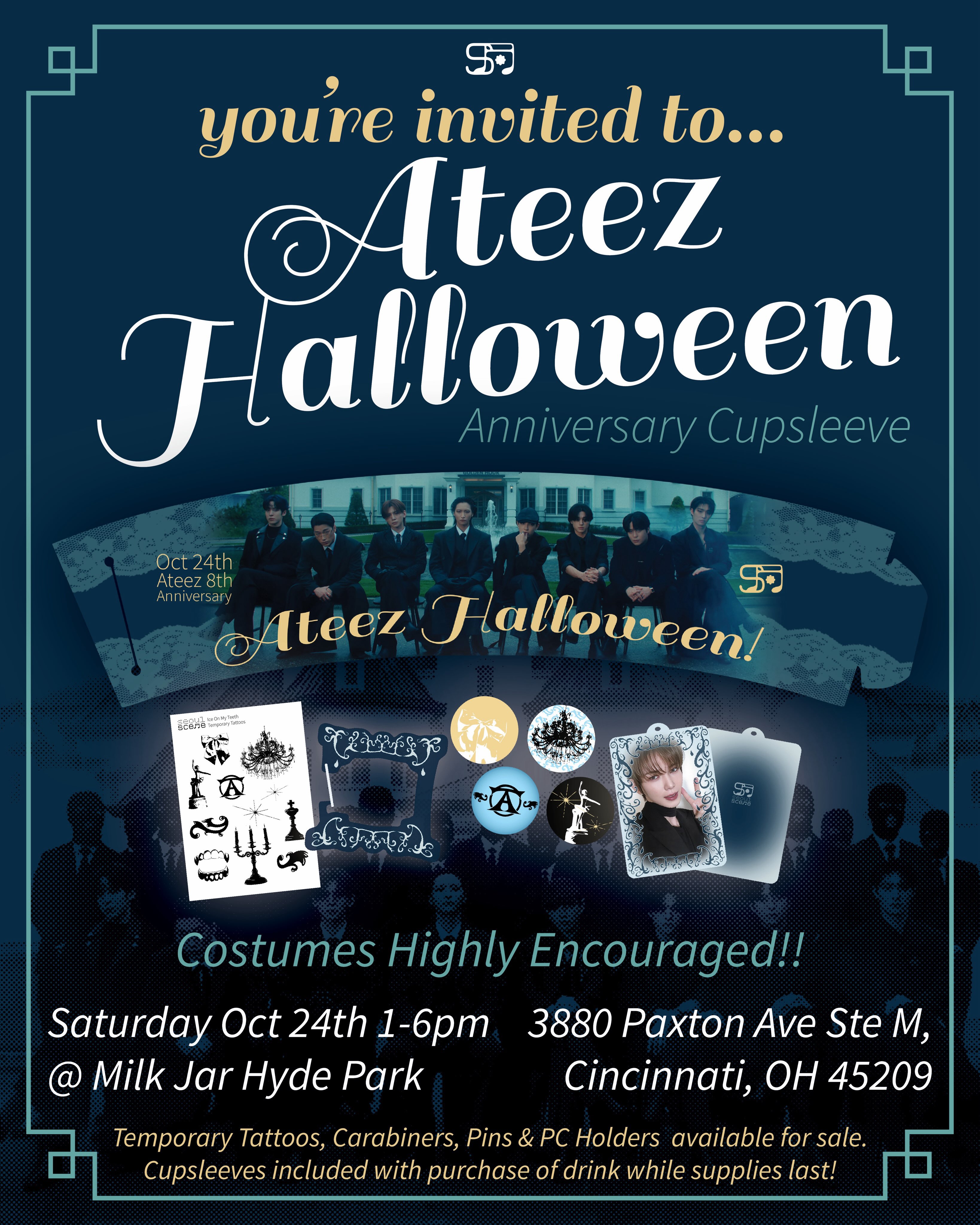 ATEEZ 8th Anniversary Halloween Cupsleeve – Cincinnati, October 24