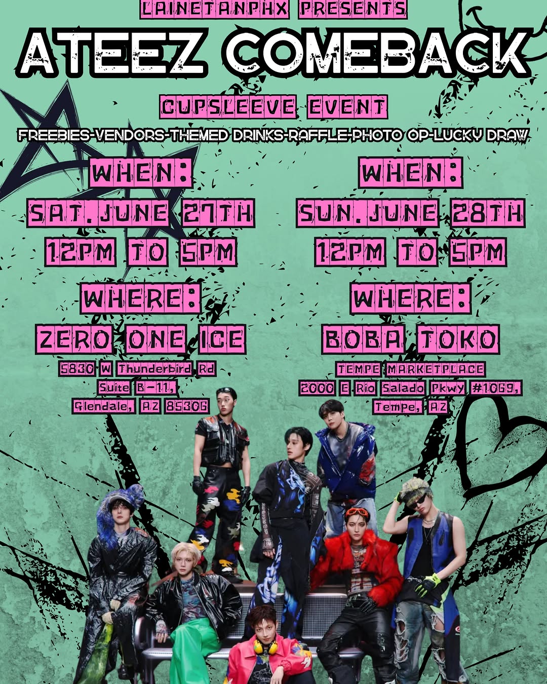 【匿名配送】ATEEZ US限定トレCelebration ver. ウヨン Ateez Comeback Cupsleeve Event June 27th – Glendale, June 27, 2026