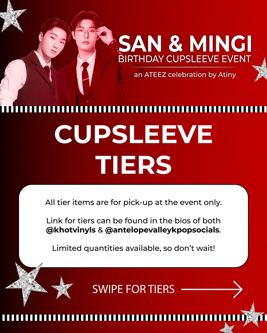 ATEEZ - ATEEZ サン お渡し会トレカ limitlles リリイベ　リリースイベント ATEEZ Cupsleeve Event: San and Mingi's Birthdays – Palmdale, July