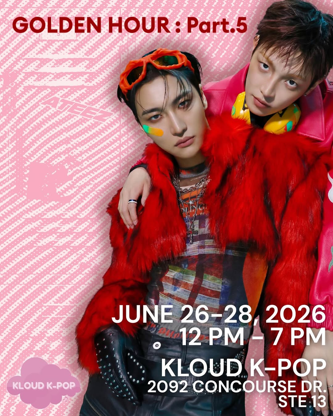 【匿名配送】ATEEZ US限定トレCelebration ver. サン ATEEZ 'GOLDEN HOUR : Part.5' Release Celebration – San Jose, June