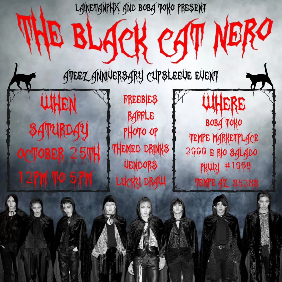Ateez 'The Black Cat Nero' Anniversary Cupsleeve Event - Image 1