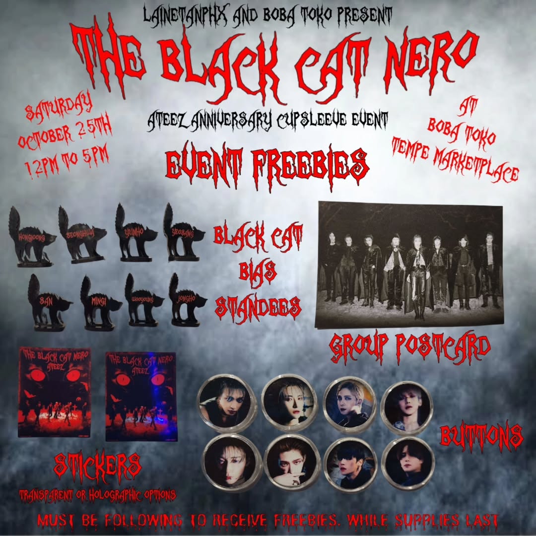 Ateez 'The Black Cat Nero' Anniversary Cupsleeve Event