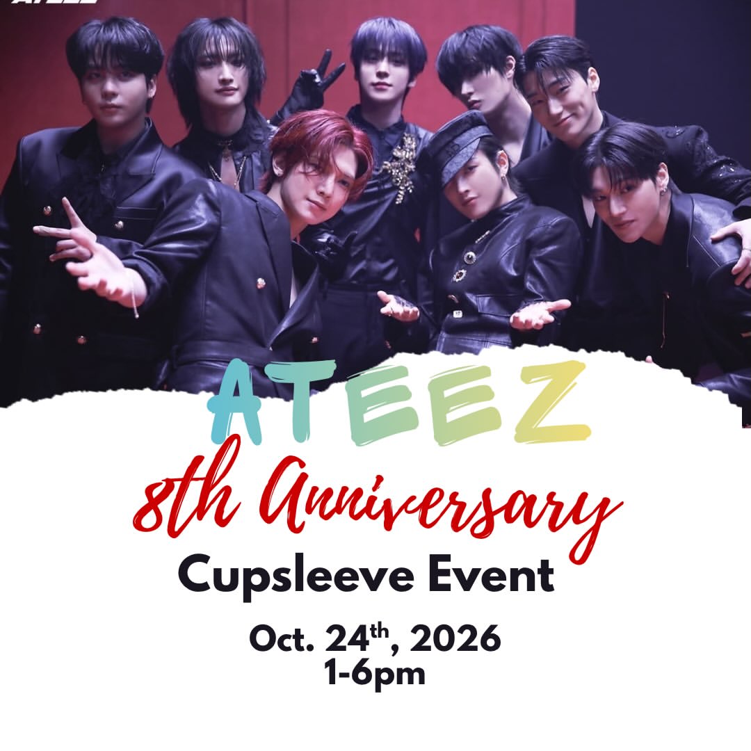 Ateez's 8th Anniversary Cupsleeve Event – West Valley City