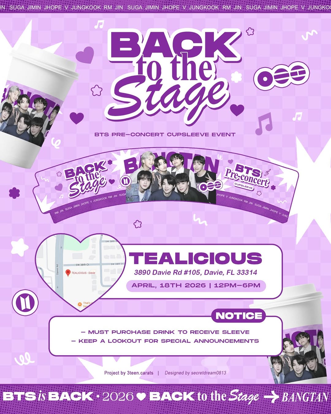 Back to the Stage - BTS Pre-Concert Cupsleeve Event