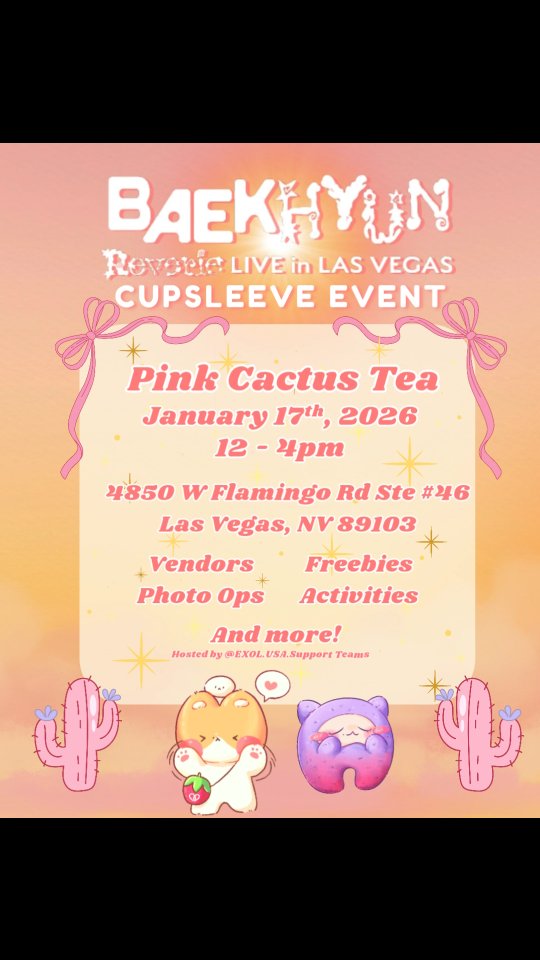 BAEKHYUN REVERIE LIVE IN LV CUPSLEEVE EVENT