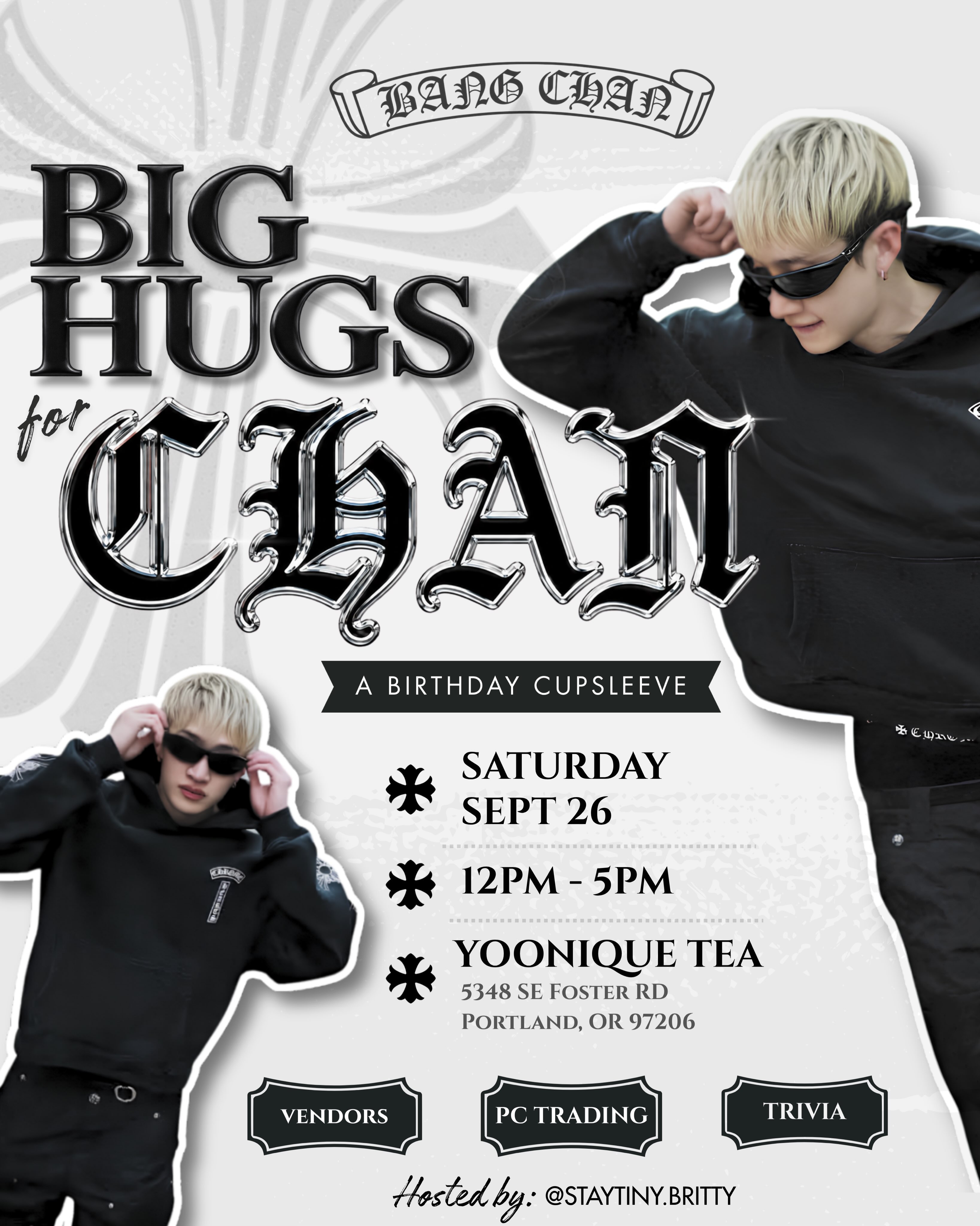 Big Hugs for Chan – Portland, September 26, 2026 | Kpop Tracker