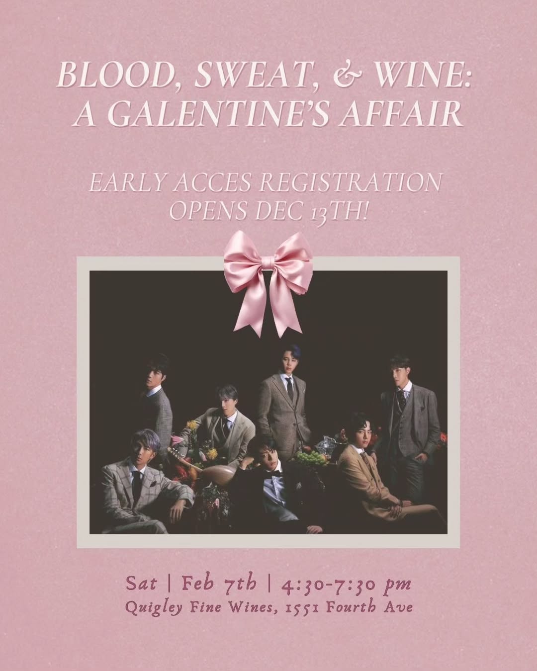 Blood, Sweat, & Wine: A Galentine’s Affair