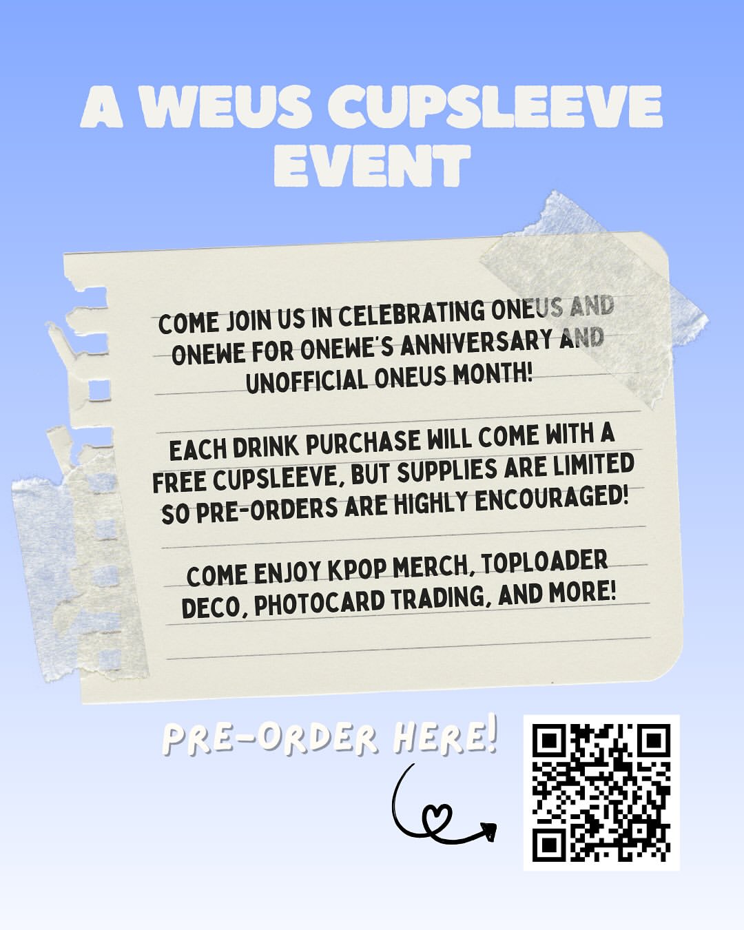 Blue Skies Ahead -ONEUS & ONEWE Cupsleeve Event - Image 3