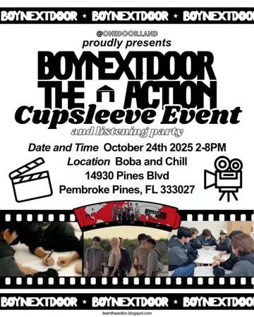 BOYNEXTDOOR’s NEW EP “THE ACTION” CUPSLEEVE AND LISTENING PARTY RAFFLE - Image 1