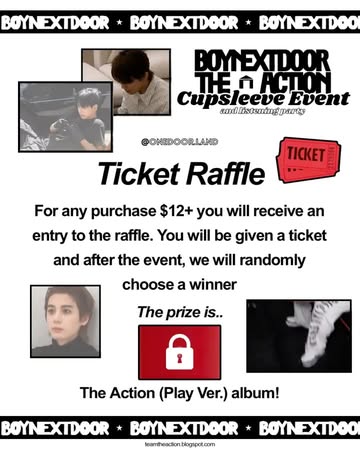 BOYNEXTDOOR’s NEW EP “THE ACTION” CUPSLEEVE AND LISTENING PARTY RAFFLE - Image 1