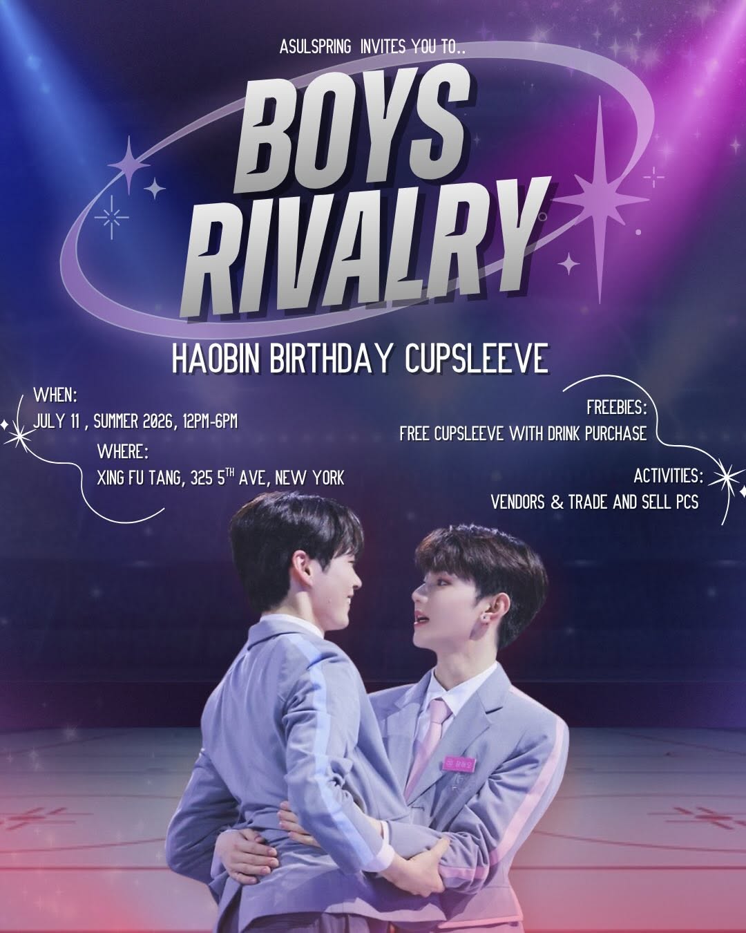 Boys Rivalry - Haobin Birthday Cupsleeve – New York, July 11, 2026 | K ...
