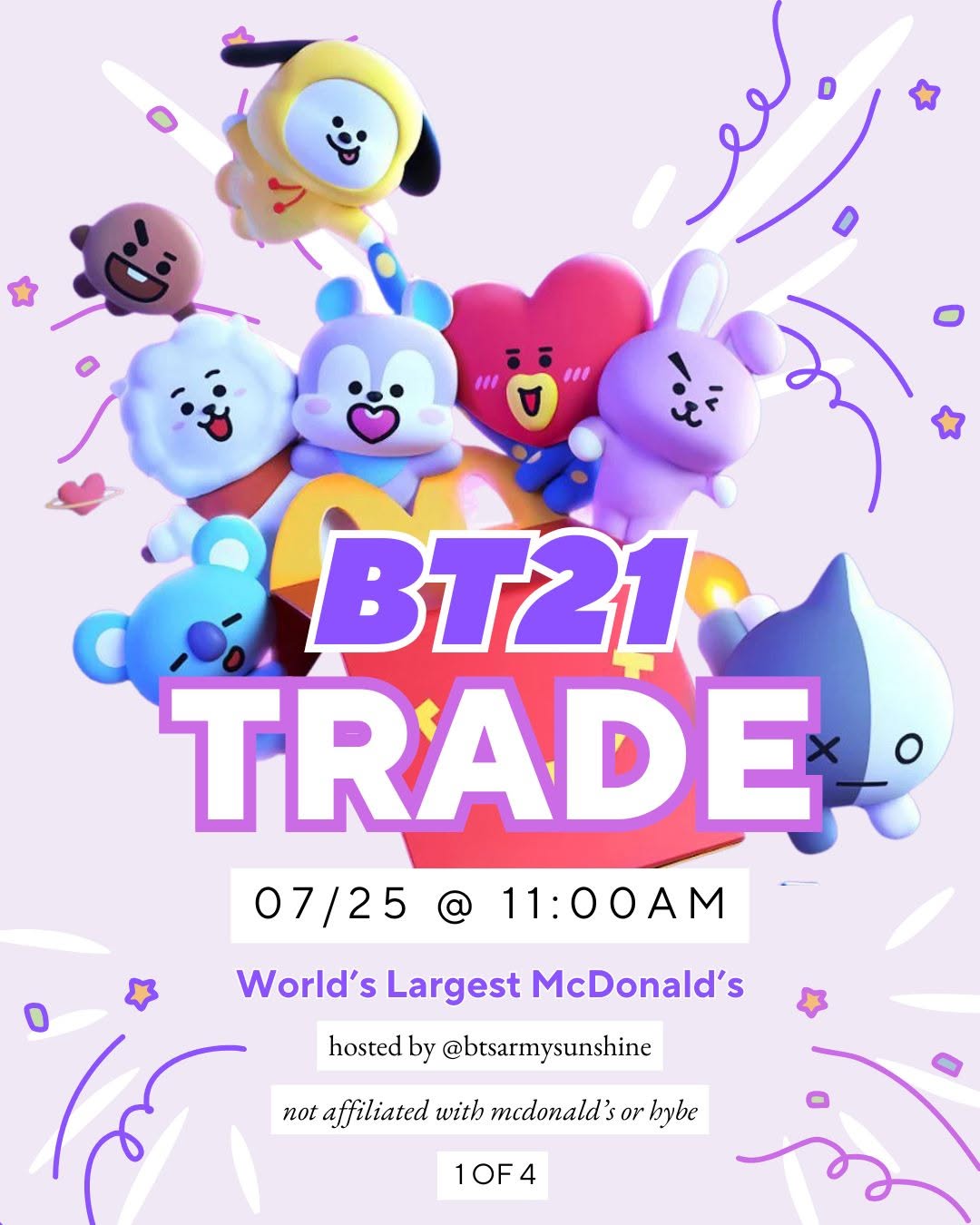 BT21 TRADE – Orlando, July 25, 2026 | K-Pop Tracker