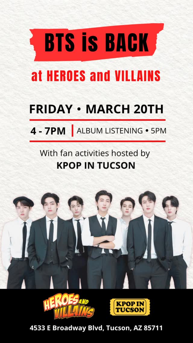 BTS is BACK at Heroes and Villains Listening Party