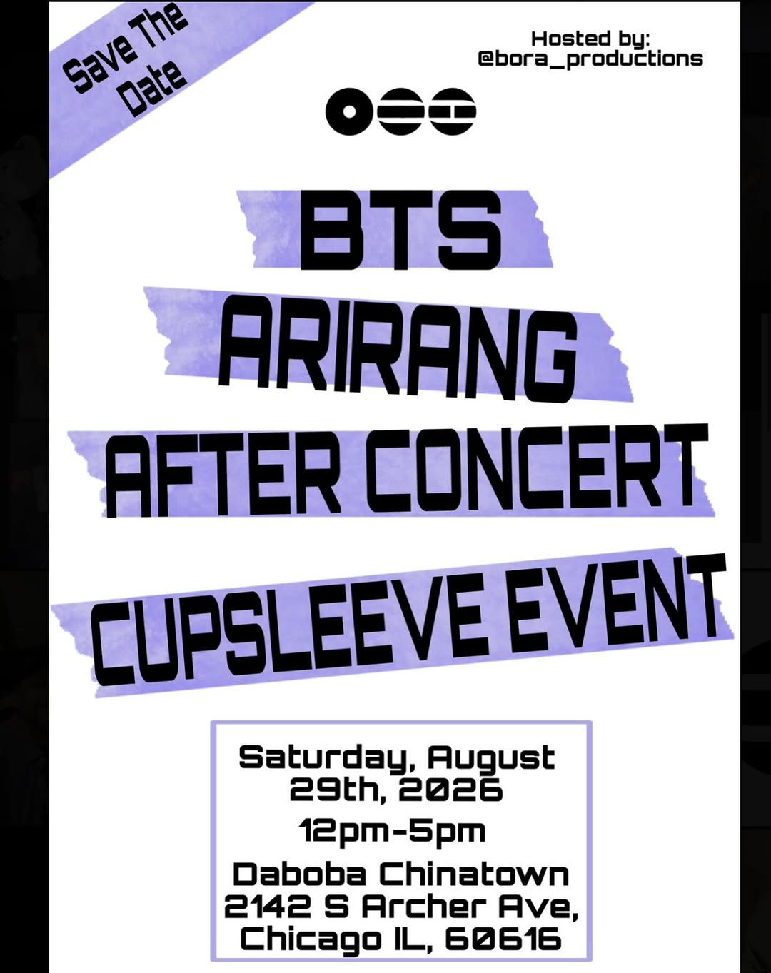 BTS ARIRANG AFTER CONCERT CUPSLEEVE EVENT