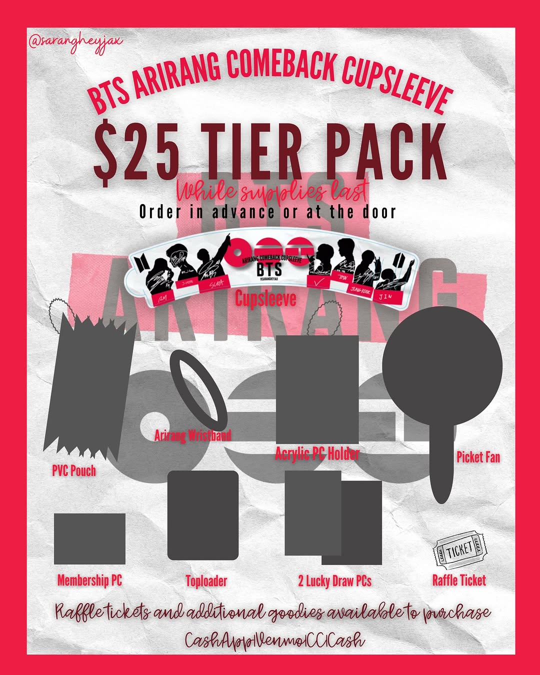 BTS ARIRANG COMEBACK CUPSLEEVE - Image 4