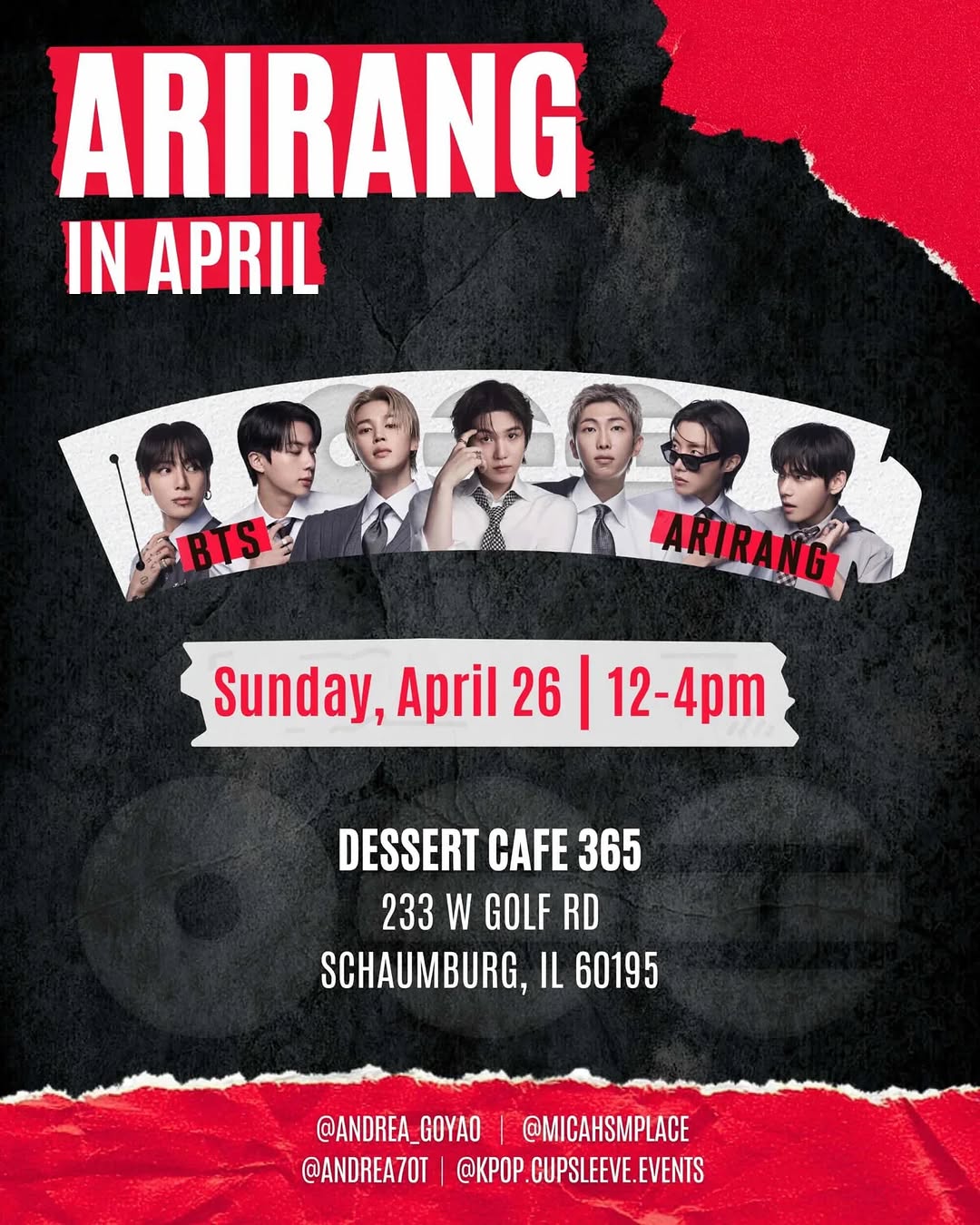 BTS ARIRANG in April cupsleeve event