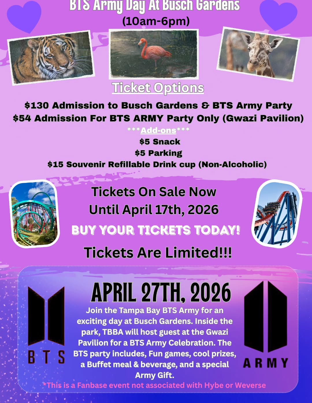 BTS Army Day at Busch Gardens - Image 2