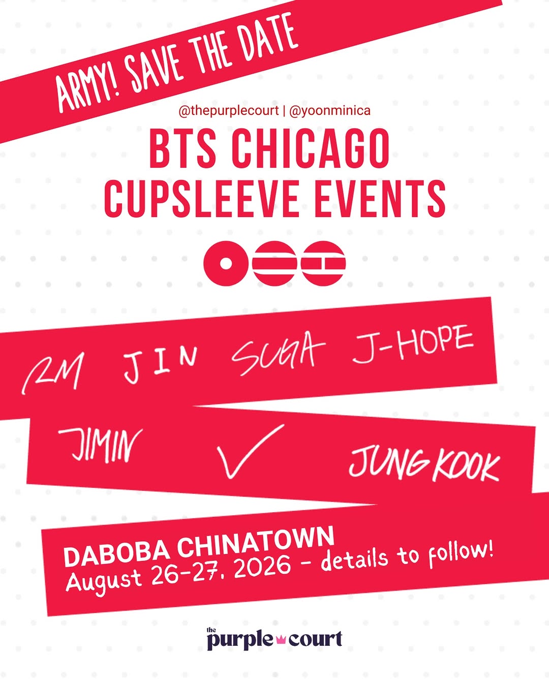 BTS CHICAGO CUPSLEEVE EVENTS
