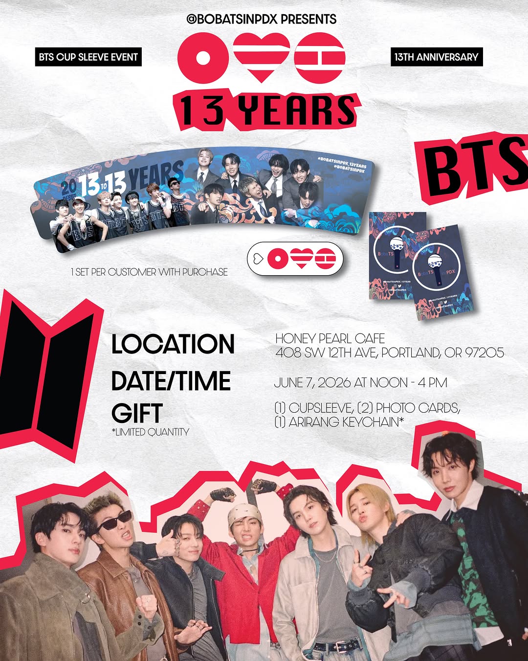 BTS FESTA CAFE EVENT – Portland, June 7, 2026 | K-Pop Tracker