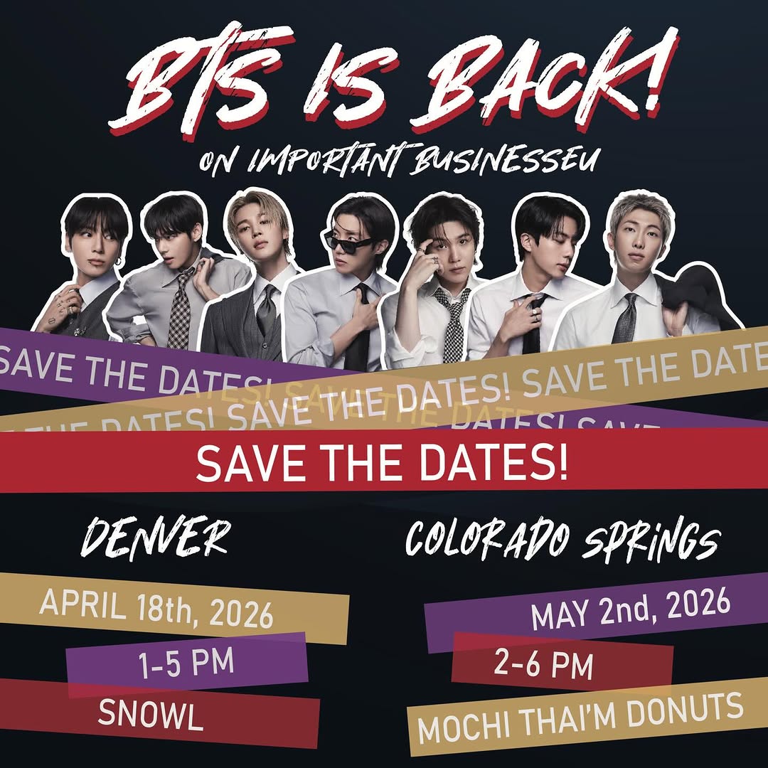 BTS IS BACK! On important businesseu COLORADO SPR.